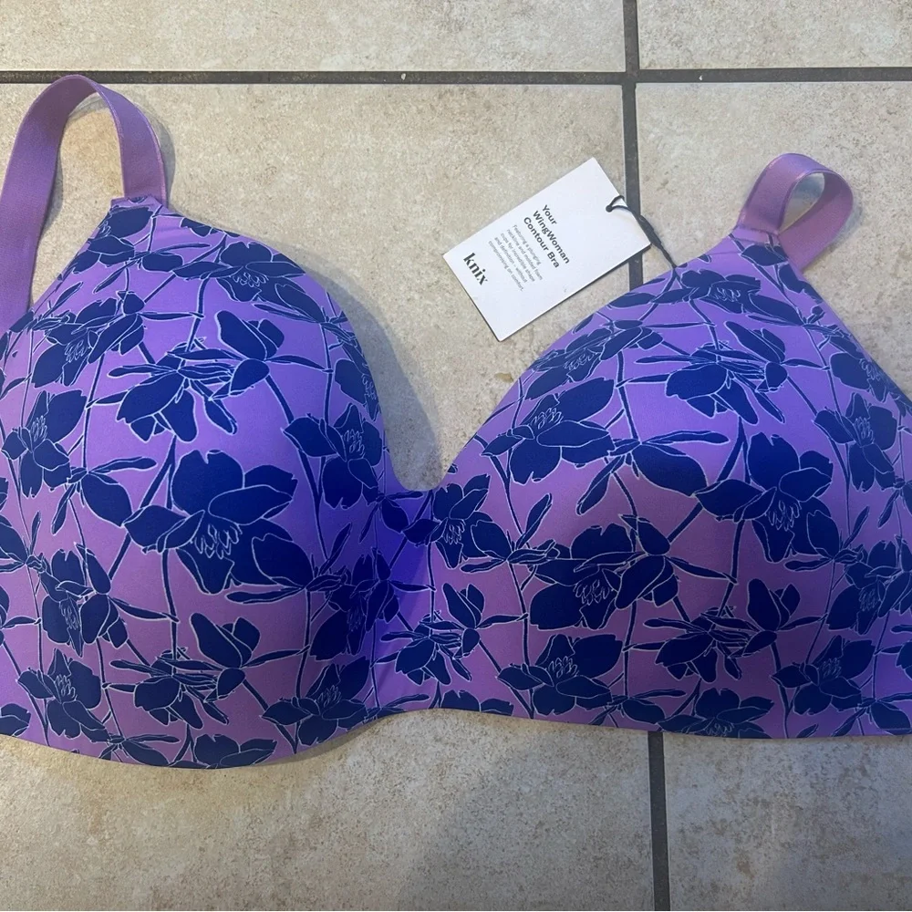Knix Purple Floral Bra - Picture 3 of 8